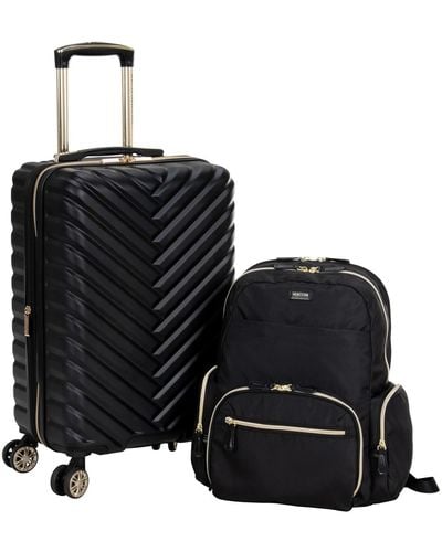 Kenneth Cole 2-pc. 20" Chevron Carry-on 15" Laptop Backpack Set - Black