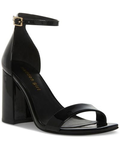 Madden Girl Star Two-piece Block-heel Sandals - Black