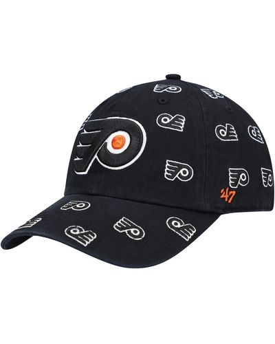 '47 '47 Philadelphia Flyers Confetti Clean Up Adjustable Hat - Black