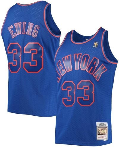 Mitchell & Ness Patrick Ewing New York Knicks 1996-97 Hardwood Classics Swingman Jersey - Blue