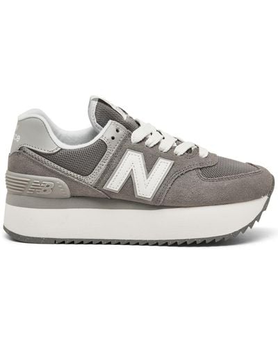 New Balance 574+ Casual Sneakers From Finish Line - Gray