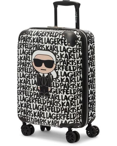 Buy Karl Lagerfeld Black Logo Print Trolley Bag Online - 557279