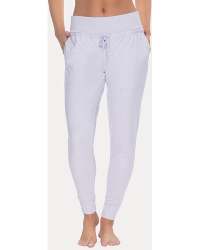 Felina Women’s 3-Piece Sleep Set – Tee, Shorts & Joggers, Soft Lounge Pajamas, Blue, XX-Large