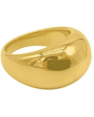 Adornia 14k Plated Dome Ring - Yellow