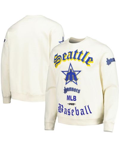 Pro Standard Seattle Mariners Retro Old English Pullover Sweatshirt - White