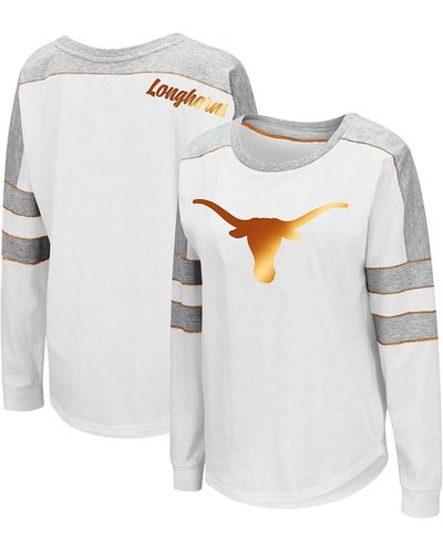 Colosseum Athletics Texas Longhorns Trey Dolman Long Sleeve T-shirt - White