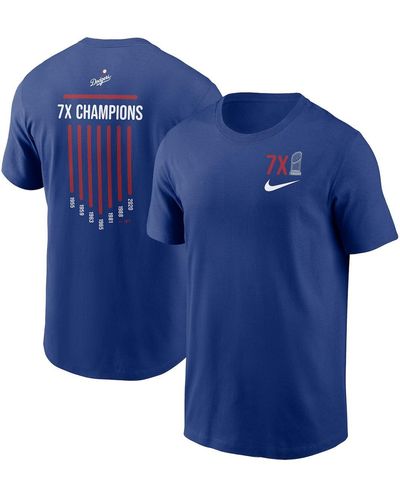 Nike Los Angeles Dodgers 7x World Series Champions Local Team T-shirt - Blue