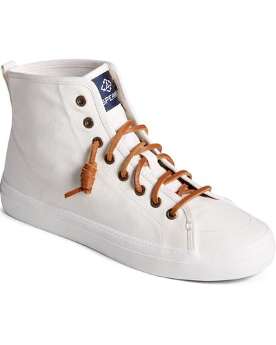 Sperry Top-Sider Crest High Top Textile Sneakers - White