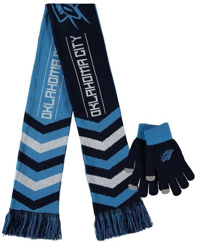 FOCO And Oklahoma City Thunder Glove And Scarf Combo Set - Blue