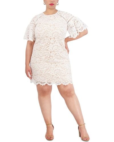 Vince Camuto Plus Size Lace Shift Dress - White