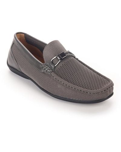 Aston Marc Knit Driving Shoe Loafers - Gray