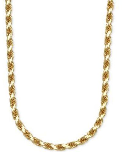 Macy's Rope Chain 22" Necklace 3.5mm - Metallic