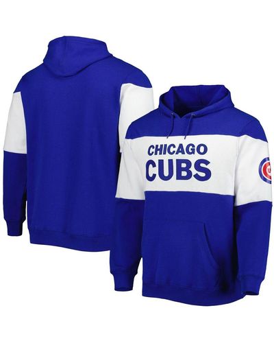 Youth Stitches Royal Chicago Cubs Raglan Quarter-Zip Jacket