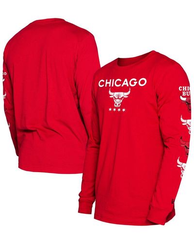 KTZ Chicago Bulls 2023/24 City Edition Long Sleeve T-shirt - Red