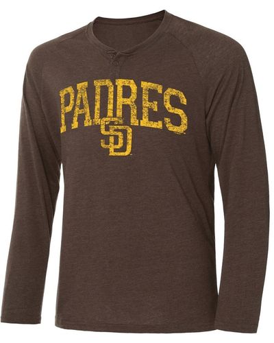 Concepts Sport San Diego Padres Inertia Raglan Long Sleeve Henley T-shirt - Brown