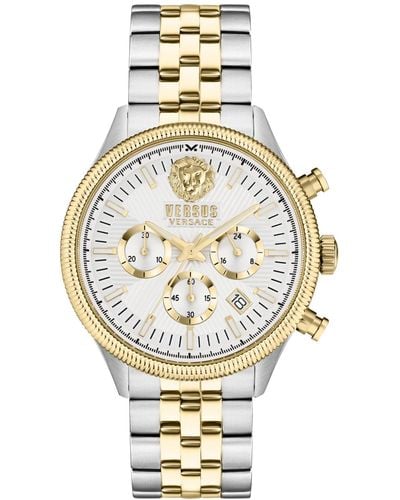 Versus Chronograph Colonne Ion Plated Stainless Steel Bracelet Watch 44mm - Metallic