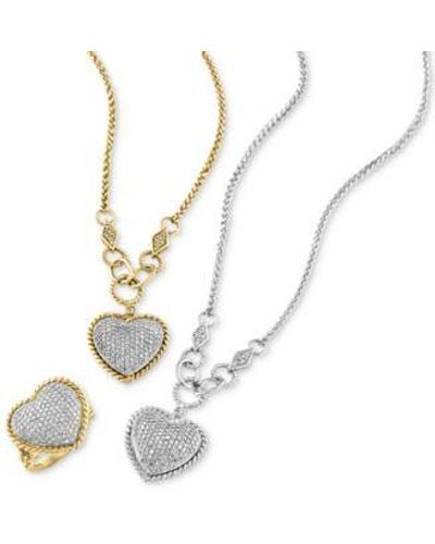 Effy Effy Diamond Pave Heart Ring Pendant Collection - White