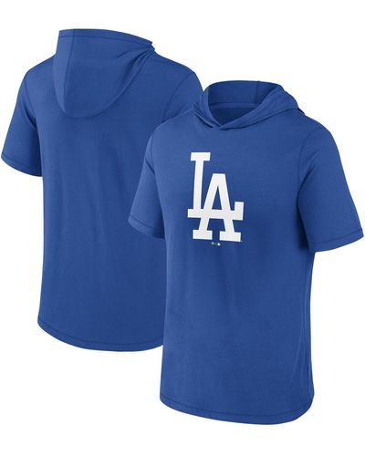 Fanatics Los Angeles Dodgers Short Sleeve Hoodie T-shirt - Blue