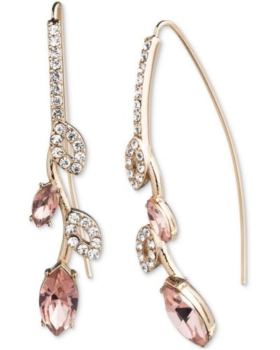 Givenchy Pave & Color Crystal Threader Earrings - Metallic