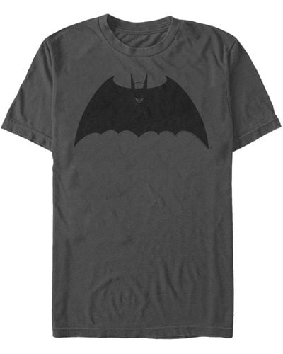 Fifth Sun Dc Batman Classic Cape Logo Short Sleeve T-shirt - Gray