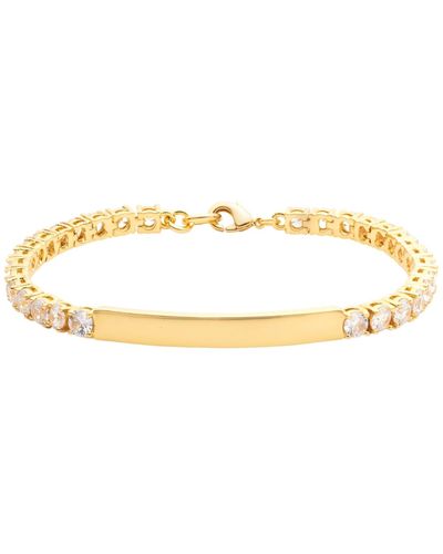 Bonheur Jewelry Anik Id Tennis Bracelet - Metallic