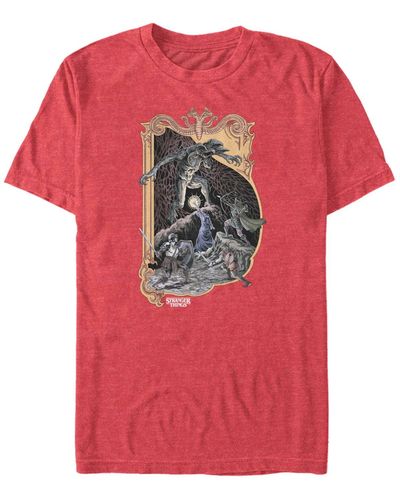 Fifth Sun Stranger Things Stranger Dungeons And Dragons Short Sleeve T-shirt - Red