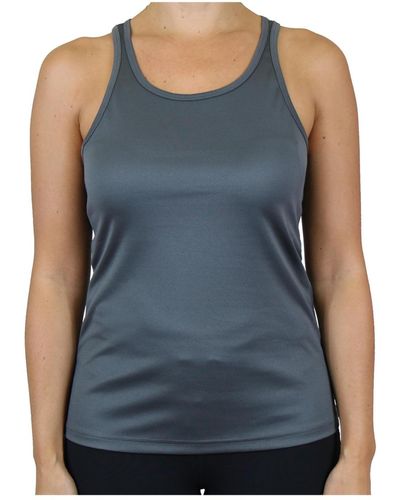 Galaxy By Harvic Moisture Wicking Racerback Tanks - Blue