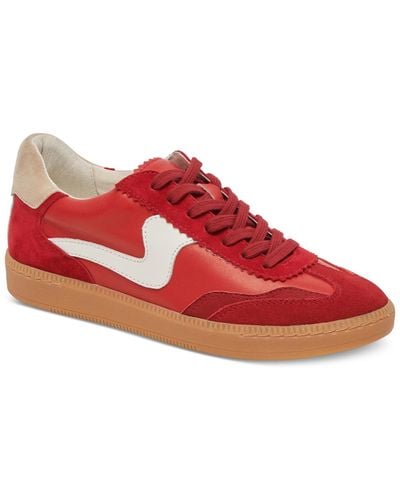 Dolce Vita Notice Low-profile Lace-up Sneakers - Red