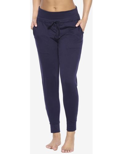 Felina Velvety Soft Loungewear jogger Pants - Blue