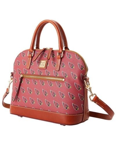 Dooney & Bourke Arizona Cardinals Signature Domed Zip Satchel Purse - Red