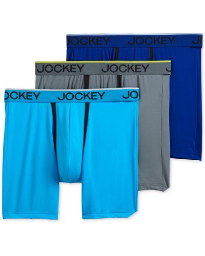Jockey Chafe Proof Pouch Microfiber 7" Boxer Brief - Blue