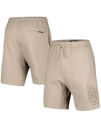 Pro Standard San Diego Padres Neutral Fleece Shorts - Natural
