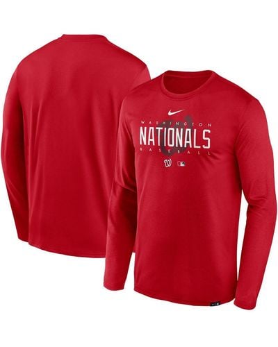 Nike Red Philadelphia Phillies Authentic Collection Team Logo Legend Performance Long Sleeve T-shirt