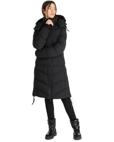 Pajar Sapphire Long Puffer Coat - Black