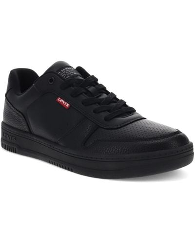 Levi's Drive Faux-leather Low Top Lace-up Sneakers - Black