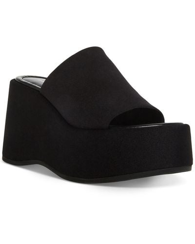 Madden Girl Nico Platform Wedge Sandals - Black