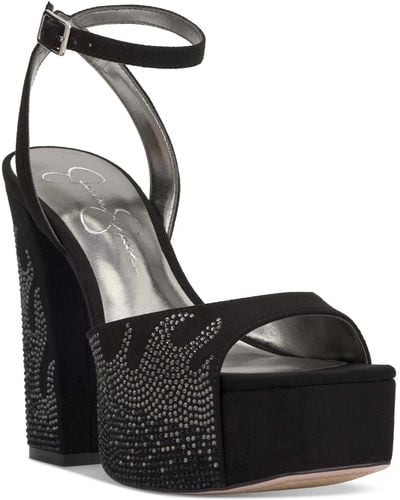 Jessica Simpson Lirio Two-piece Platform High-heel Dress Sandals - Black