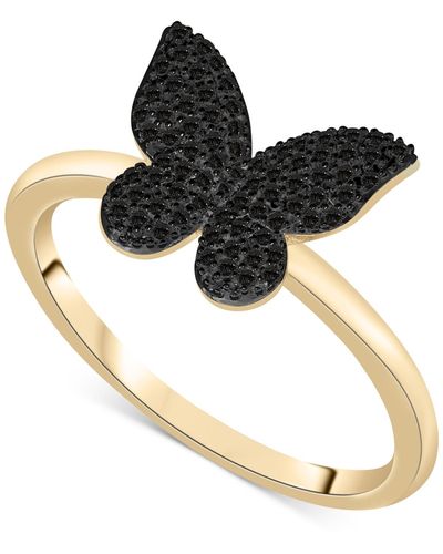 Wrapped in Love Diamond Butterfly Ring (1/6 Ct. T.w. - Black