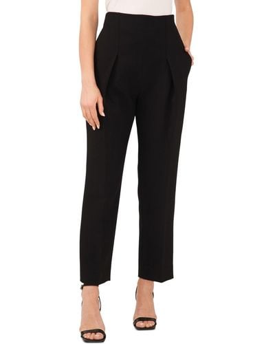 1.STATE High-waisted Pleated-front Pants - Black