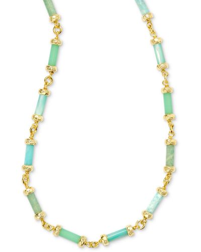 Kendra Scott 14k Gold-plated Mixed Bead Adjustable Strand Necklace - Metallic