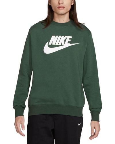Nike Sportswear Club Fleece Graphic Crewneck Sweatshirt - Green