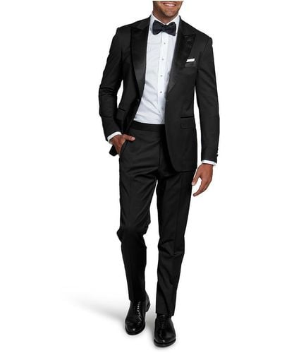 ALTON LANE Modern-fit Mercantile Performance Tailored Tuxedo - Black