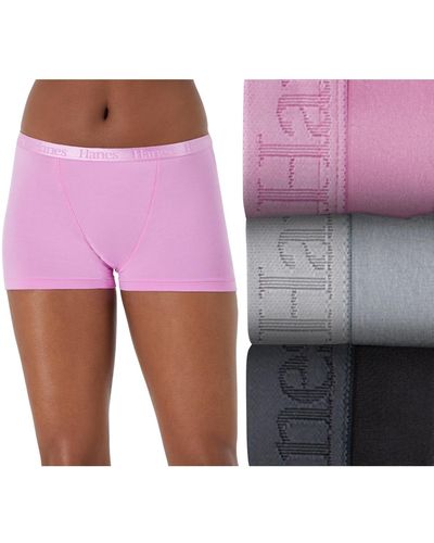 Hanes 3-pk. Originals Supersoft Ultimate Boxer Brief Underwear 46ushb - Pink