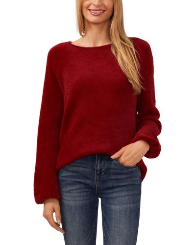 Cece Women's Puff Long Sleeve Crew Neck Sweater - Frozen - Size M