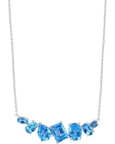 Effy Effy Blue Topaz Multi-cut 18" Collar Necklace (6-1/10 Ct. T.w.