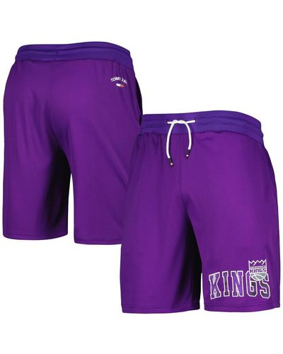 Tommy Hilfiger Sacramento Kings Mike Mesh Basketball Shorts - Purple