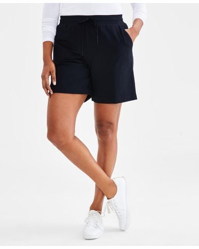 Style & Co. Mid Rise Sweatpant Shorts - Blue