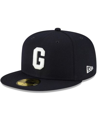 Men's New Era Navy Homestead Grays Turn Back The Clock 59FIFTY Fitted Hat