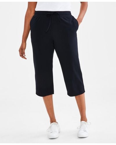 Style & Co. Mid Rise Capri Sweatpants - Black