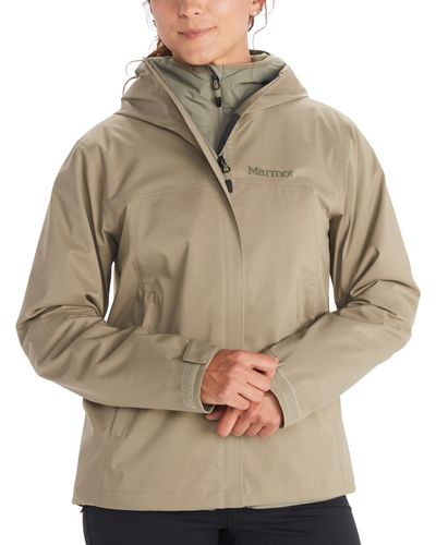 Marmot Precip Hooded Waterproof Jacket - Natural